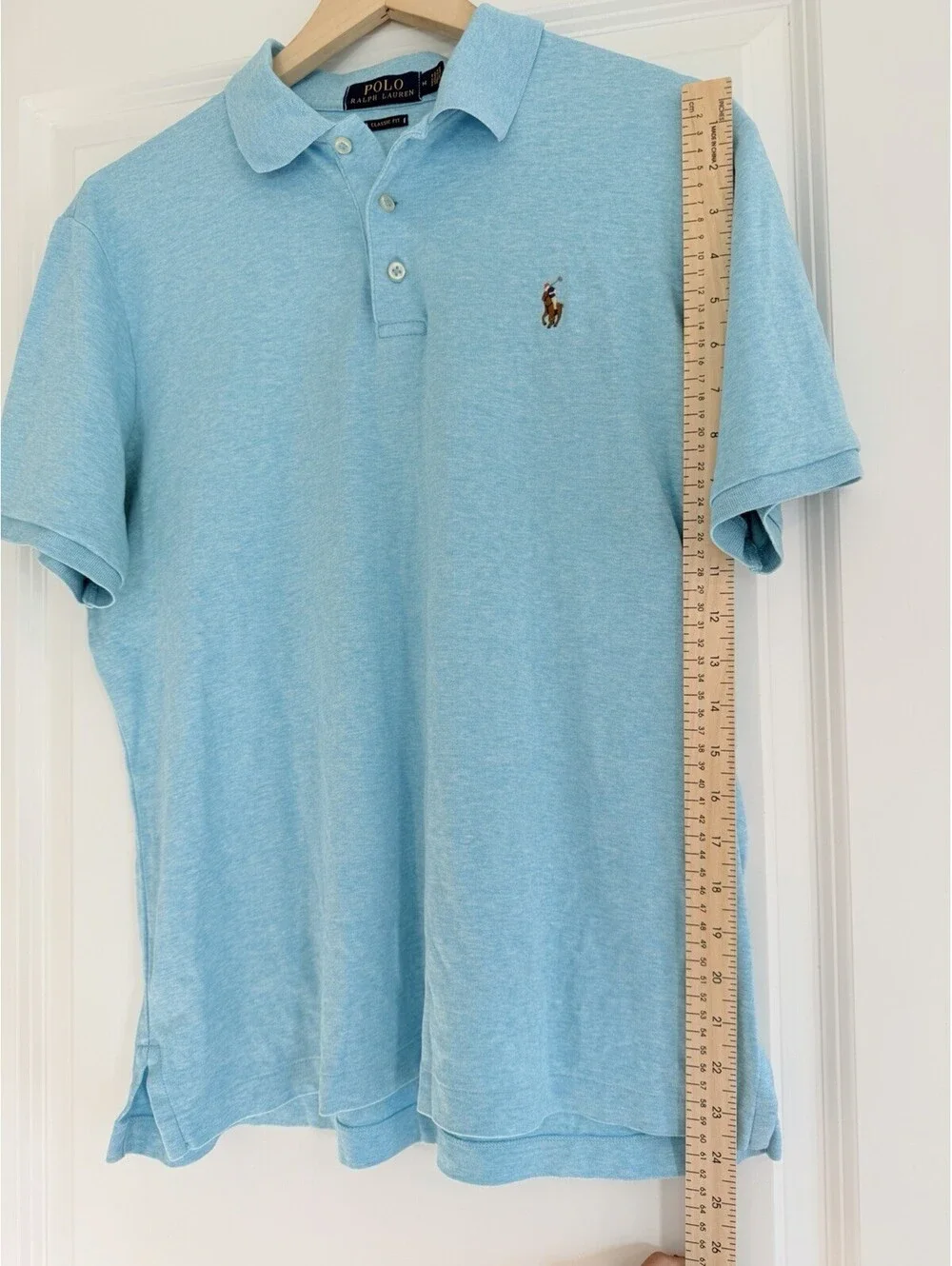 Polo Ralph Lauren Classic Fit Polo Shirt Light Blue Men’s  Size M Logo Preppy